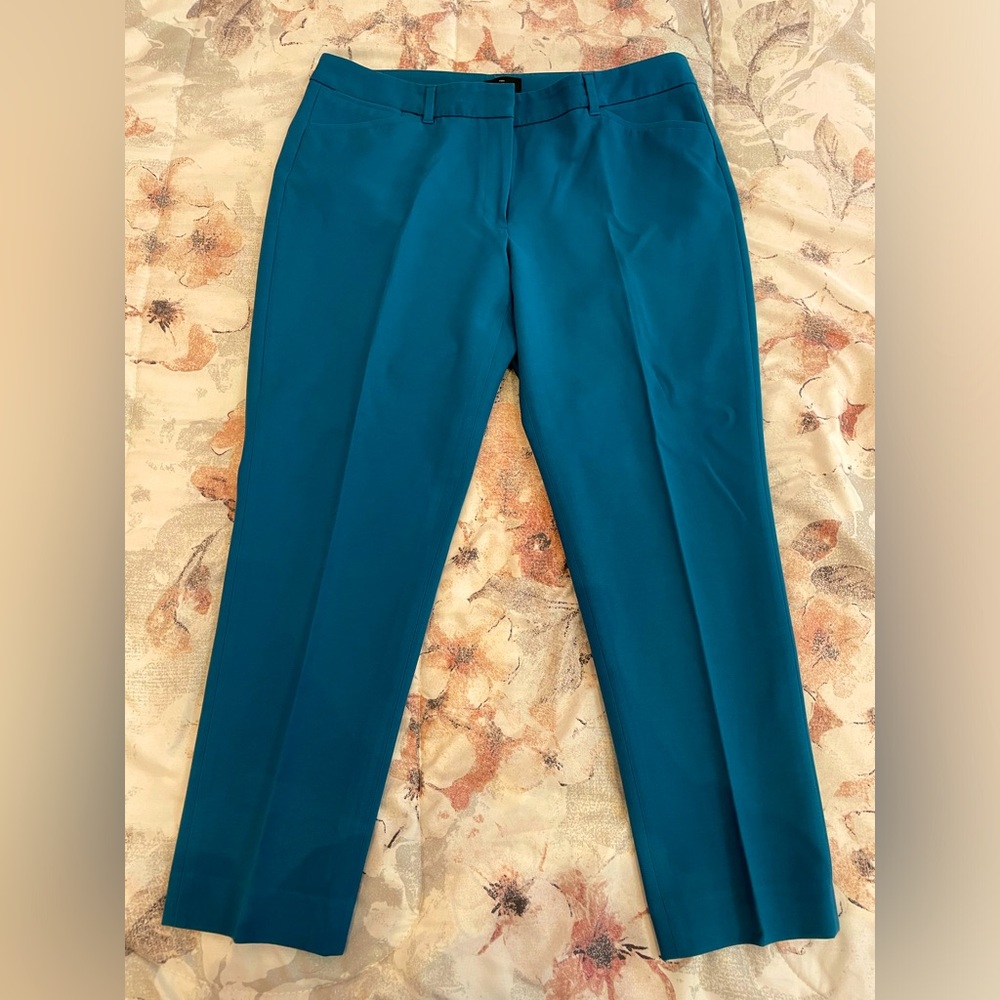Blue slim ankle pants